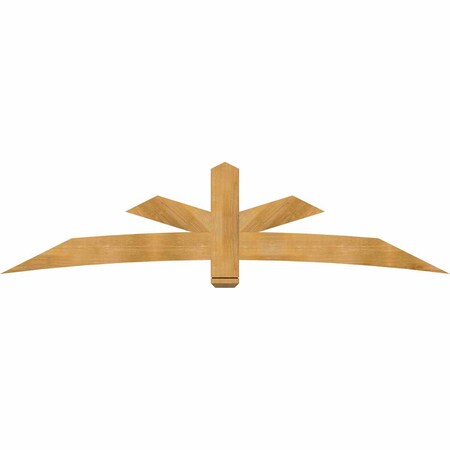 Ekena Millwork Alberta Rough Sawn Timber Gable Bracket, Western Red Cedar, 96"W x 24"H x 2"D x 6"F, 6/12 Pitch GBW096X24X0206ALB00RWR